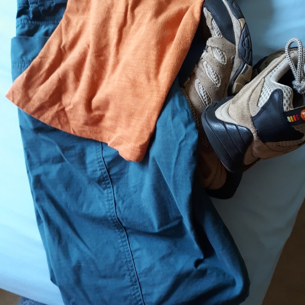 Prana Bermuda Light Blue Hiking Shorts